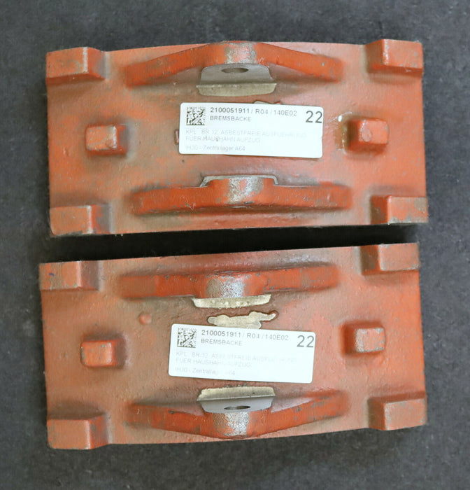 HAUSHAHN 2 Bremsbacken BR32 Asbestfreie Ausführung f. HAUSHAHN Aufzug 78/2735