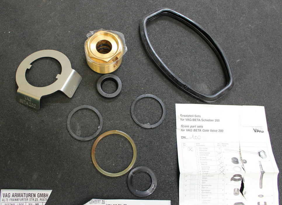 VAG Ersatzteilset für BETA 200 DN100 Herstellung 1/99 Teil 9-13 in UV-Schutz