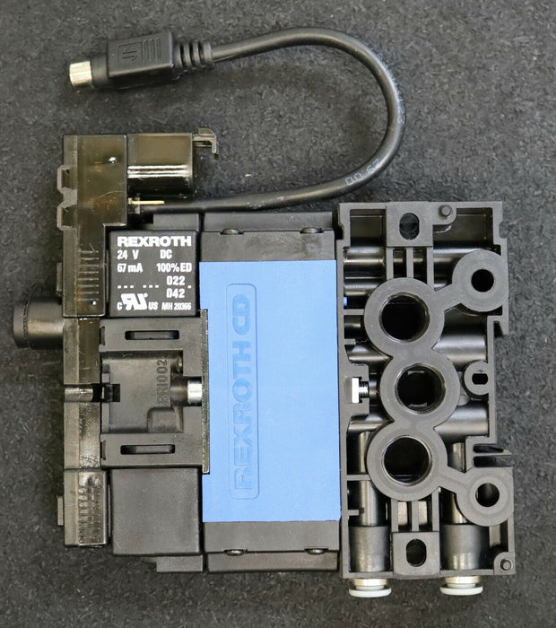 REXROTH Ventil valve MH 20366 PRI002 8985121..2 24VDC 67mA 100% ED Farbe blau