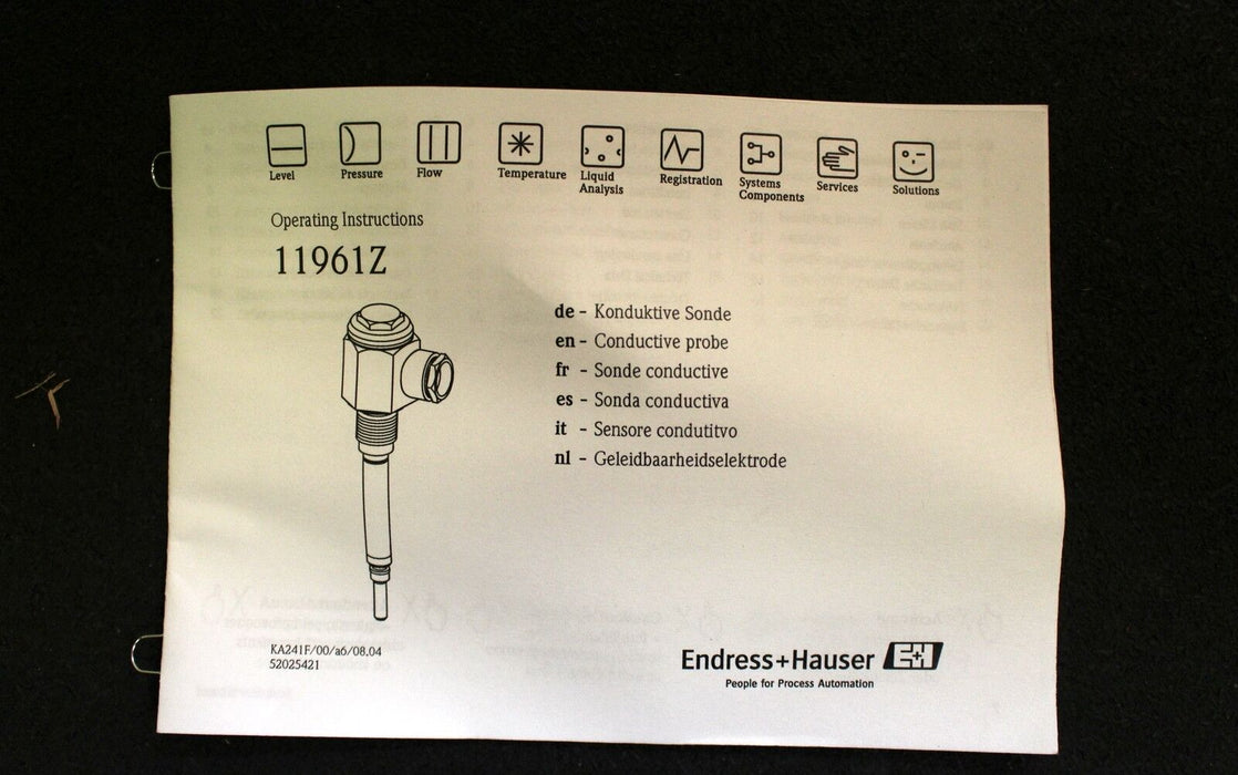 ENDRESS+HAUSER Einstabsonde 11961Z-RXG1AB2 für konduktive Grenzstanddetektion
