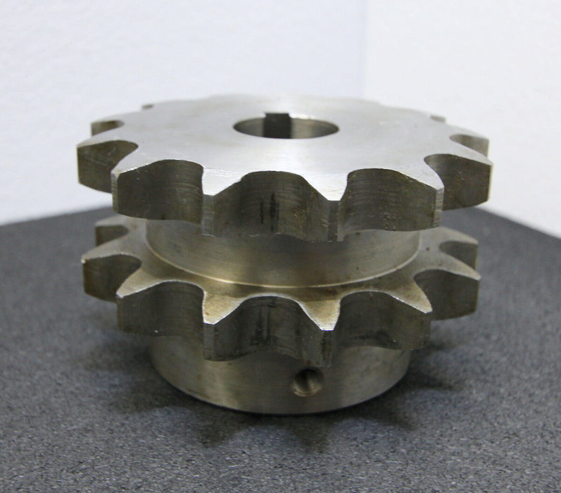 Zweifach-Kettenradscheibe mit einseitiger Nabe ZRS Teilung 1"x17,02mm Z= 13