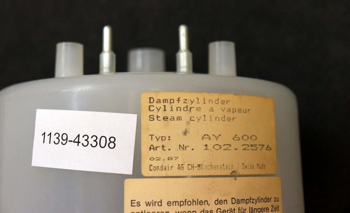 CONDAIR Dampfzylinder AY600 102.2576 Gesamtlänge: ca. 390mm - 170mm Durchmesser