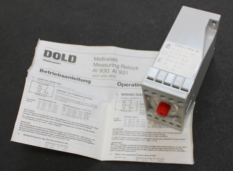 DOLD Spannungsrelais AI 931.20/075 50-500VAC Uh = 25-30VDC Artikelnummer 0041623