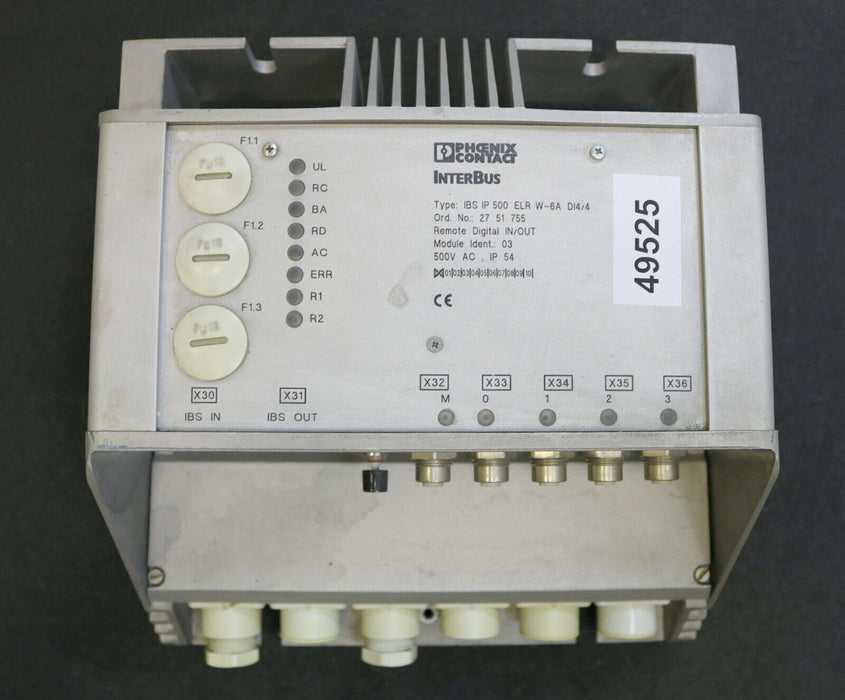 PHOENIX CONTACT Motor Starter Remote IN/OUT IBS IP 500 ELR W-6A DI4/4