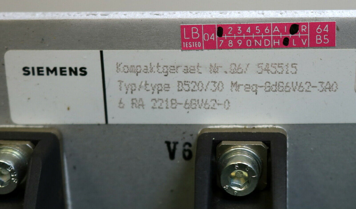SIEMENS SIMOREG-K 6RA2218-6GV62-0 30A 16KW für Vierquadrantenantrieb