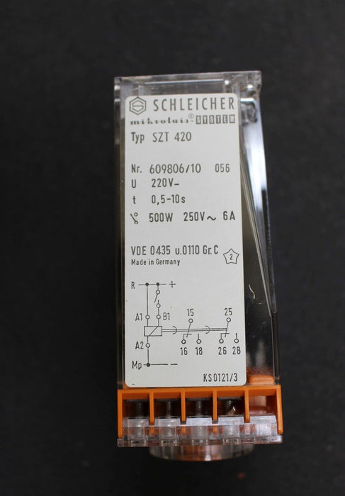 SCHLEICHER Elektronisches Zeitrelais SZT 420 - 220V - t=0,5-10s - Nr. 609806/10