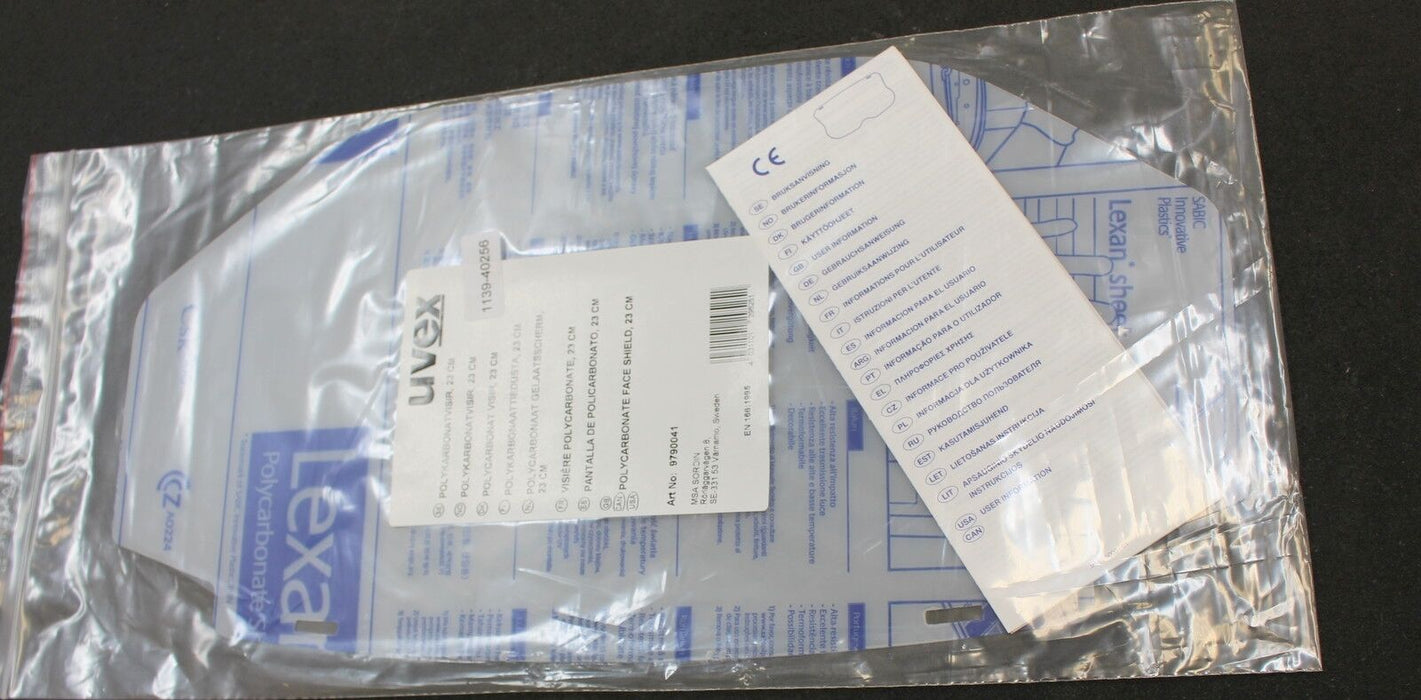 UVEX Polykarbonatvisier 23cm Art.-No. 9790041 - 2 Stück