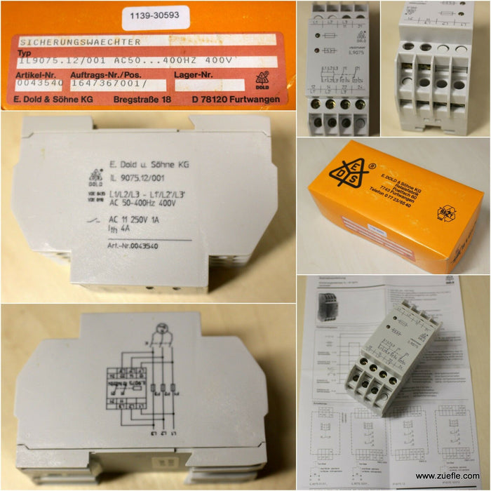 DOLD Sicherungswächter IP9075.12/001 AC 50-400Hz 500V Art.-Nr. 0043540