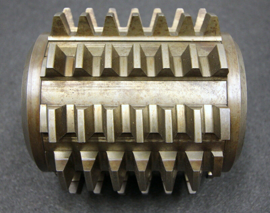 SAAZOR Stollenwälzfräser involute spline hob Vorfräser m= 4,9mm 15° EGW 1gg. Re