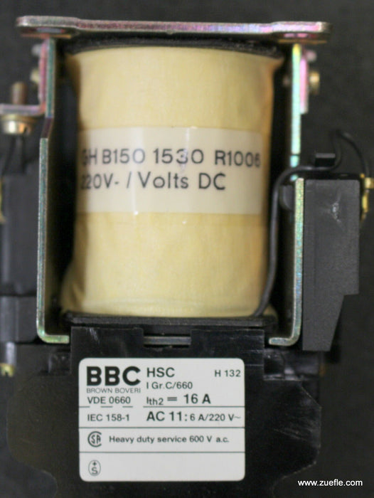 BBC Hilfsschütz control relay HSC 44E Us=220VDC GH H132 6446 VO