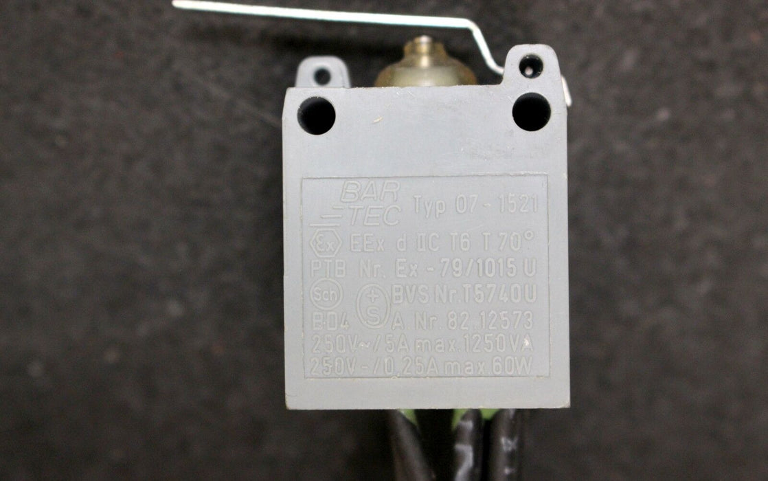 BARTEC Endlagenschalter 07-1521 EEX-geprüft 250VAC 5A 60W Kabel 150mm