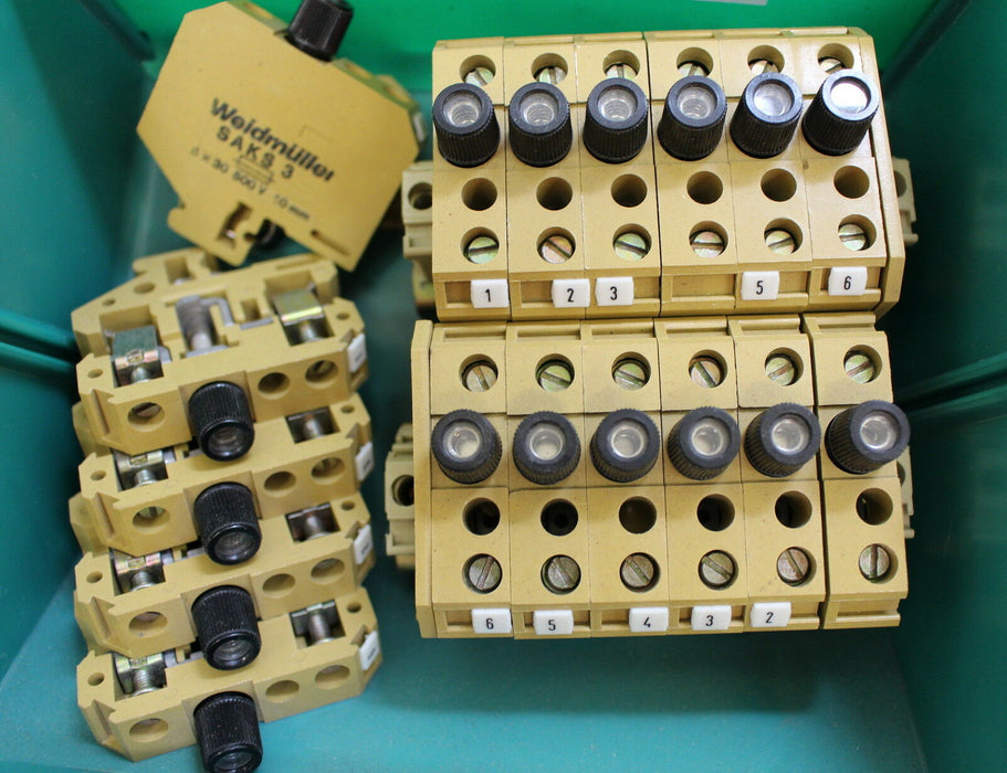 WEIDMÜLLER 18 Stück Reihenklemme Typ SAKS 3 G / 5x30 500V 10mm² - neuwertig -