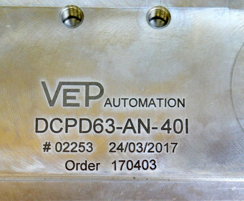 VEP AUTOMATION Stiftziehzylinder DCPD63AN-40I No. 02253 Anschraubbereich 55mm