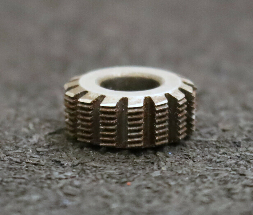 MIKRON Vollstahl-Wälzfräser No. 63986 m= 0,246 ho= 0,55 D3,97 Z14 - Ø18x7xØ8mm