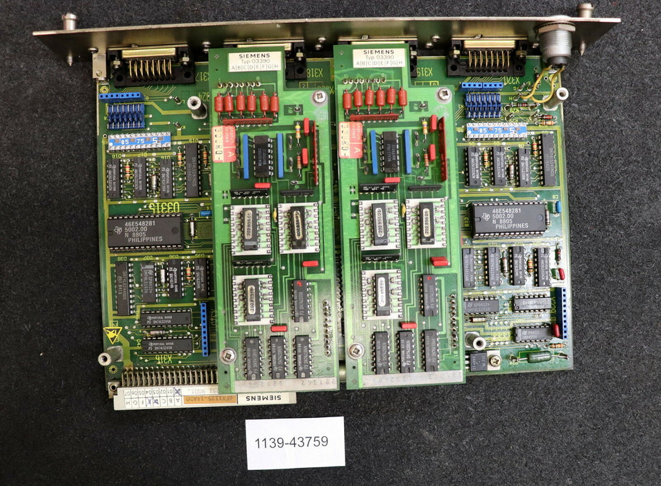 SIEMENS Messkreiskarte 03315 mit 2x 03390 6FX1125-1AA00 548 251 9001.00 E-Stand