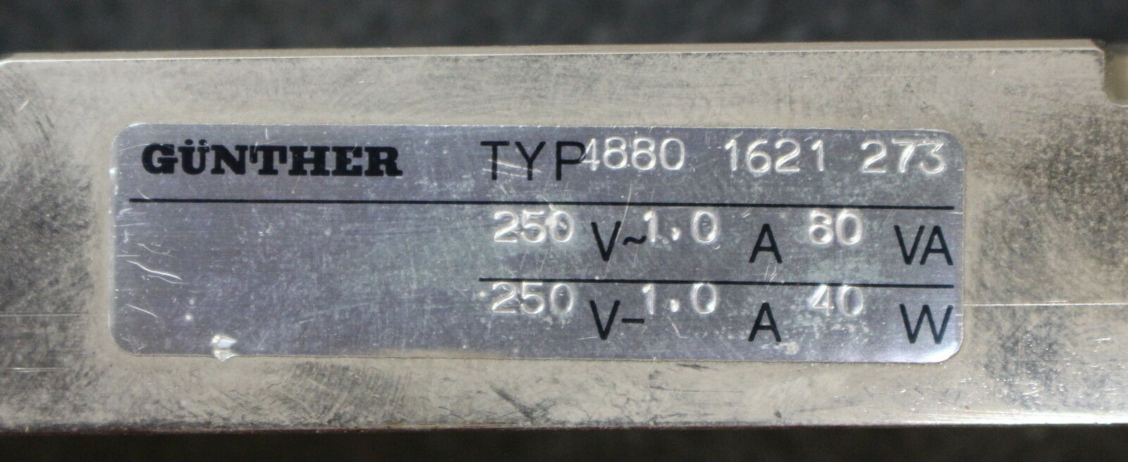 GÜNTHER Positionsgeber Typ 4880 1621 273 - 250VAC - 1A - 80VA - 40W