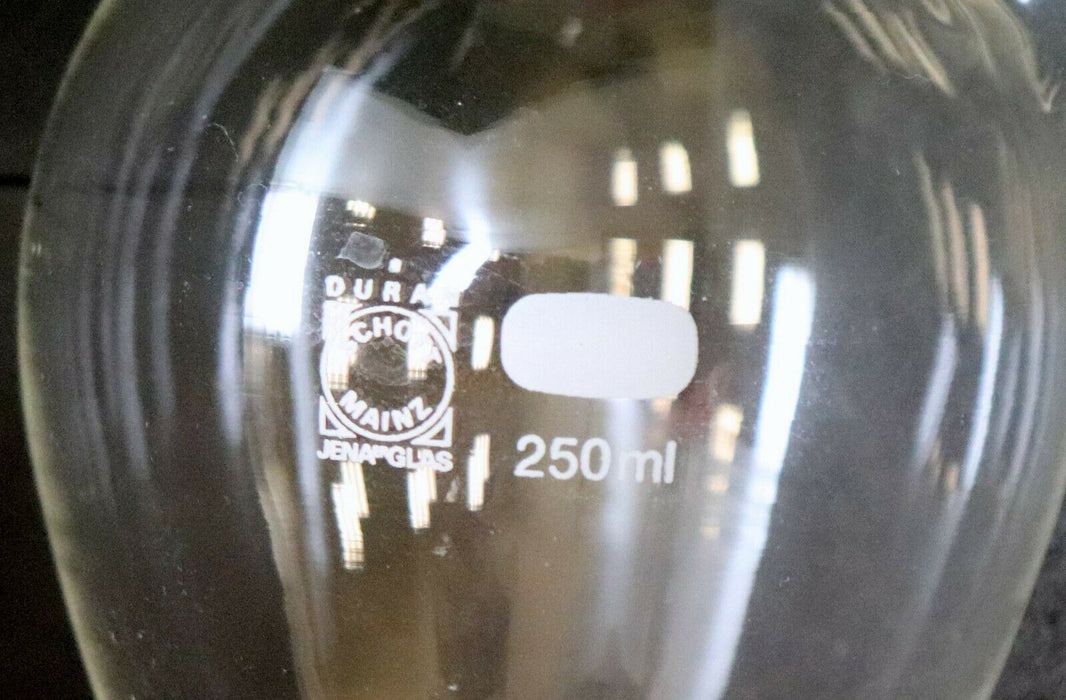 SCHOTT DURAN Zweihals-Spitzkolben 250ml gerader Mittelhals mit NS-Hülse NS14/23