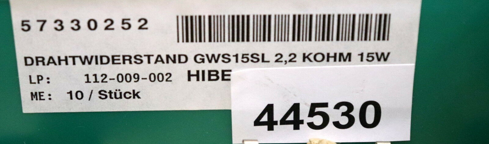 ROSENTHAL glasierter Drahtwiderstand 0467 GWS 15~ 2000 Ohm - unbenutzt