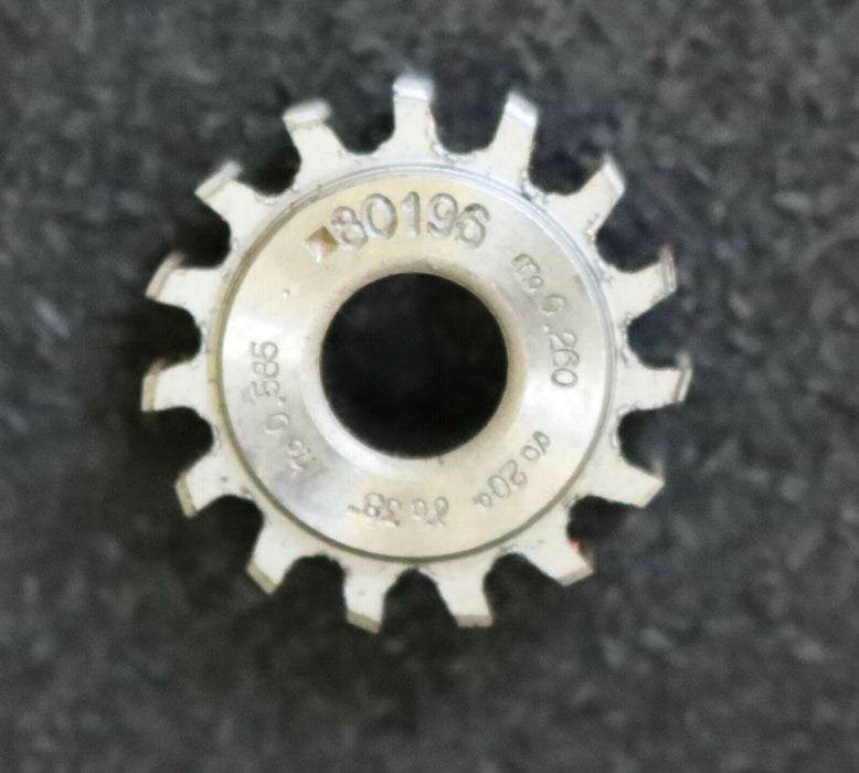 MIKRON Vollstahl-Wälzfräser No. 80196 m= 0,26 ho= 0,585 - Ø24x10xØ8mm