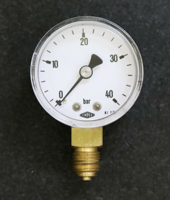 EMPEO Manometer pressure gauge 0-40bar senkrecht Anschlussgewinde G1/4“