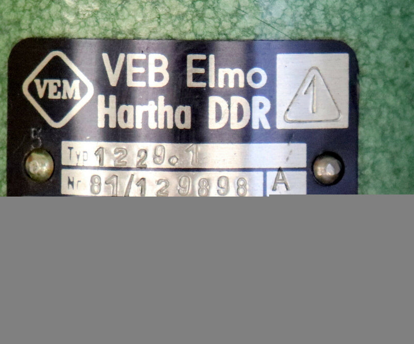 VEB ELMO HARTHA DDR Kleiner Elektromotor Typ 1229.1 40V  2,2A 8000 U/min