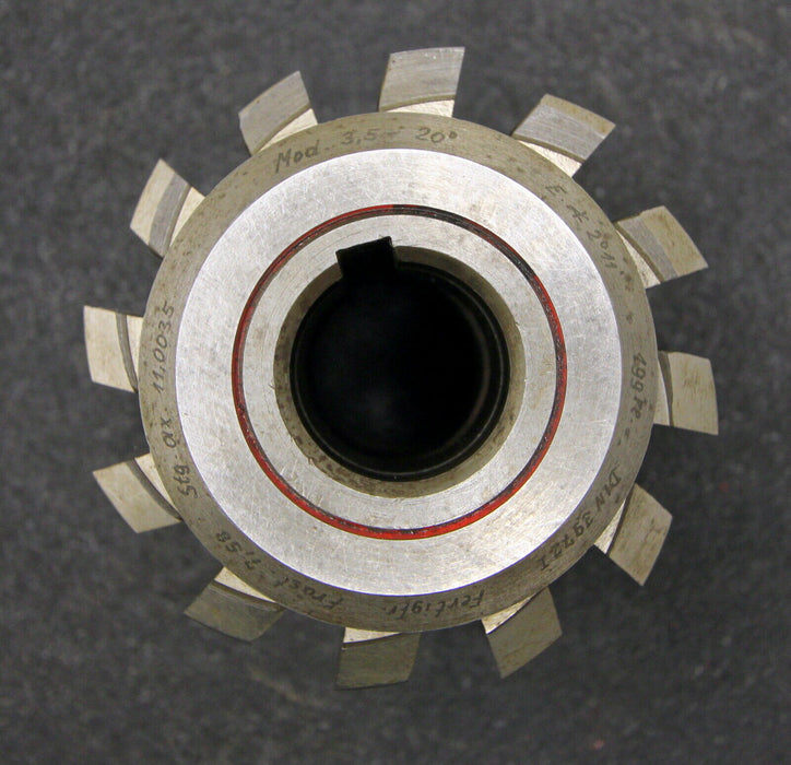 SAAZOR Stollenwälzfräser involute spline hob Fertigfräser m= 3,5mm BP I