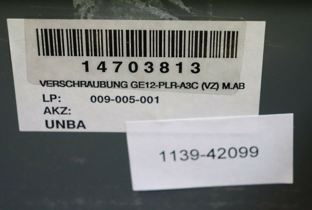 ERMETO 5 Stück gerader Einschraubstutzen GE12-PL-R3/8 Stahl A3C verzinkt