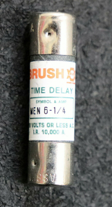 BRUSH 10x Sicherungseinsatz fuse-link MEN 6-1/4 6-1/4A 250V - unbenutzt