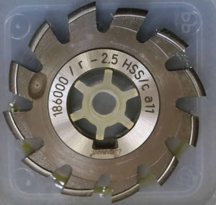 PWS Halbrund-Profilfräser konvex - DIN 856 Radius R 2,5 Ø 63 x 5 x Ø 22mm 12 Z.