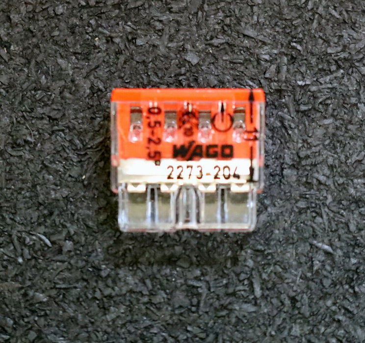 WAGO 100x Steckklemmen 100x Plug-in terminals 2273-204 4x 0,5-2,5mm² 4 Leiter