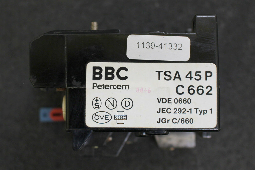 BBC PETERCEM Überlastrelais thermal overload relais TSA 45P C662 8,6-13A