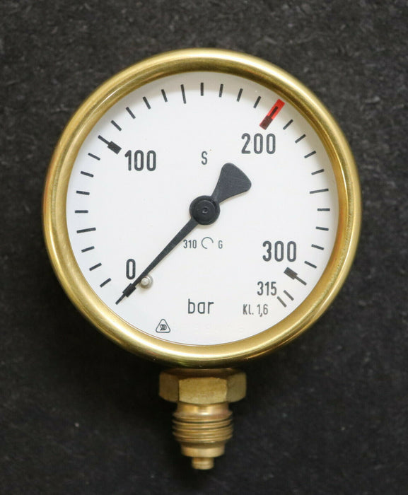 DRÄGER / EMERSON Manometer f. EMERSON Druckminderer SÜDPOL Typ 244 WY 63-315/200