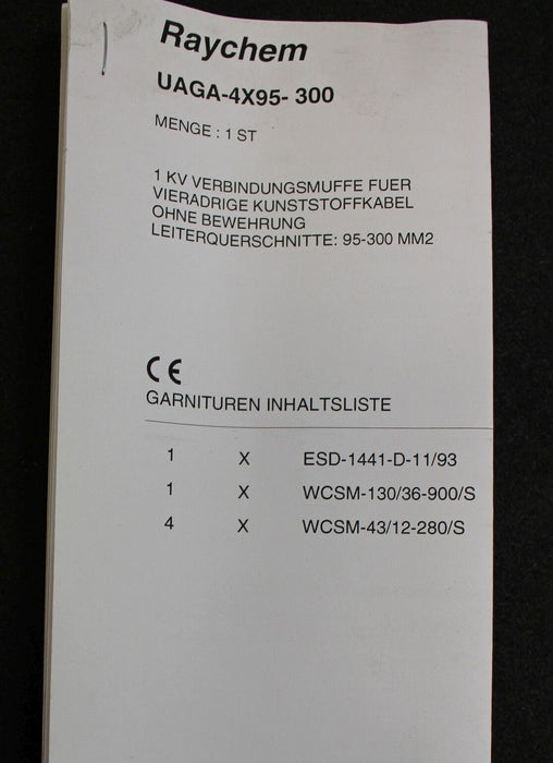 RAYCHEM 1KV Verbindungsmuffe UAGA-4X95-300 für vieradrige Kunststoffkabel