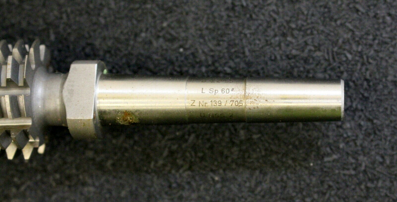 KÖPFER Schneckenrad-Radial-Schaftwälzfräser m=1,25 für SchneckenØ 27,45mm 20°