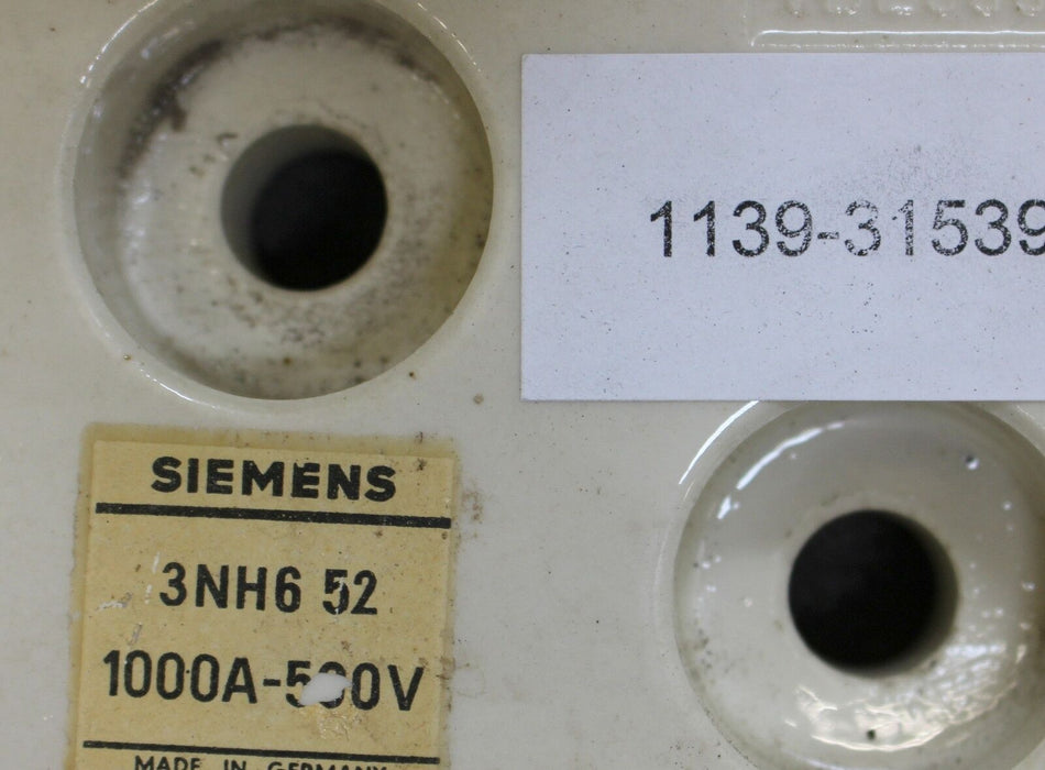 SIEMENS NH-Sicherungsunterteil Type 3NH6 520 - 1000A - 500V - 1 Stück