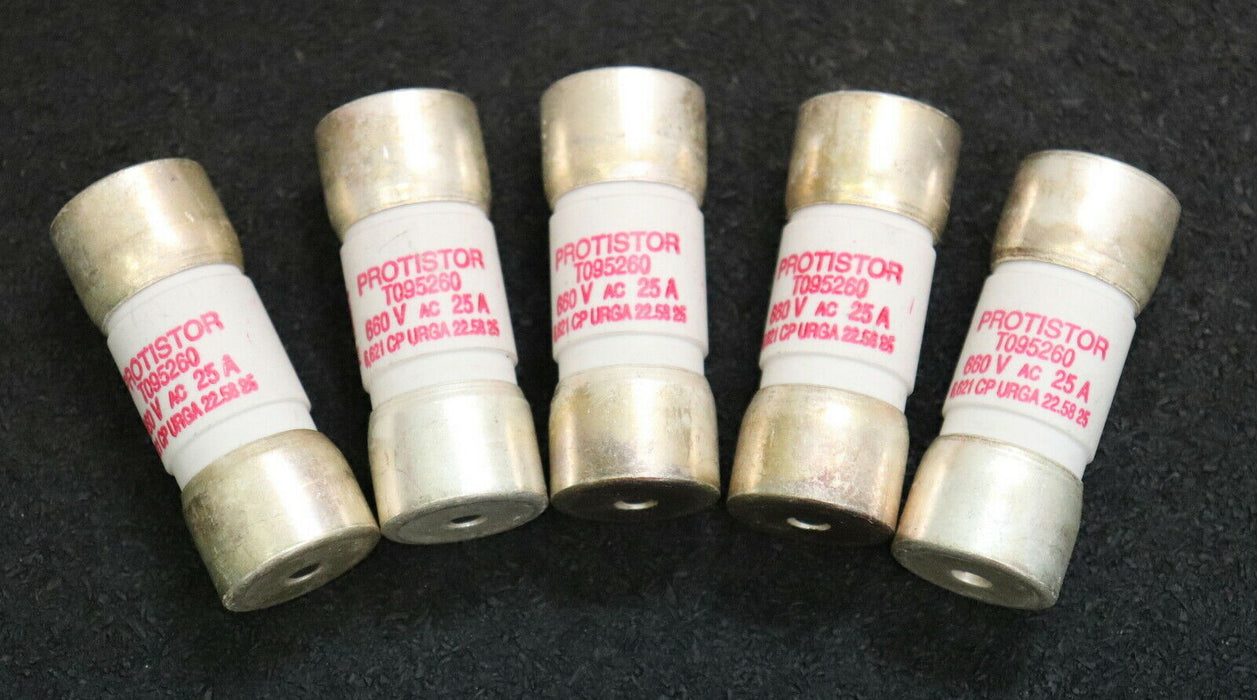 FERRAZ PROTISTOR 5x Sicherungseinsatz fuse-link T095260 6,621 CP URGA 22.58 25