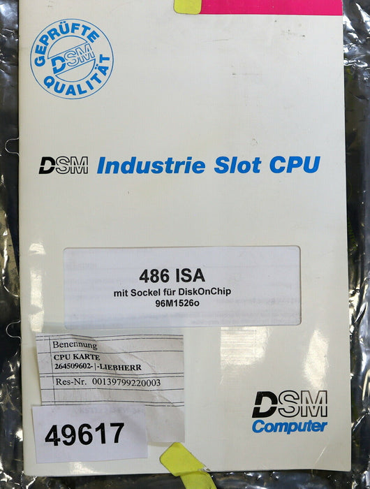 LIEBHERR DSM CPU-Karte LIEBHERR Nr. 264509602 DSM Platine Nr. 9021106 gebraucht