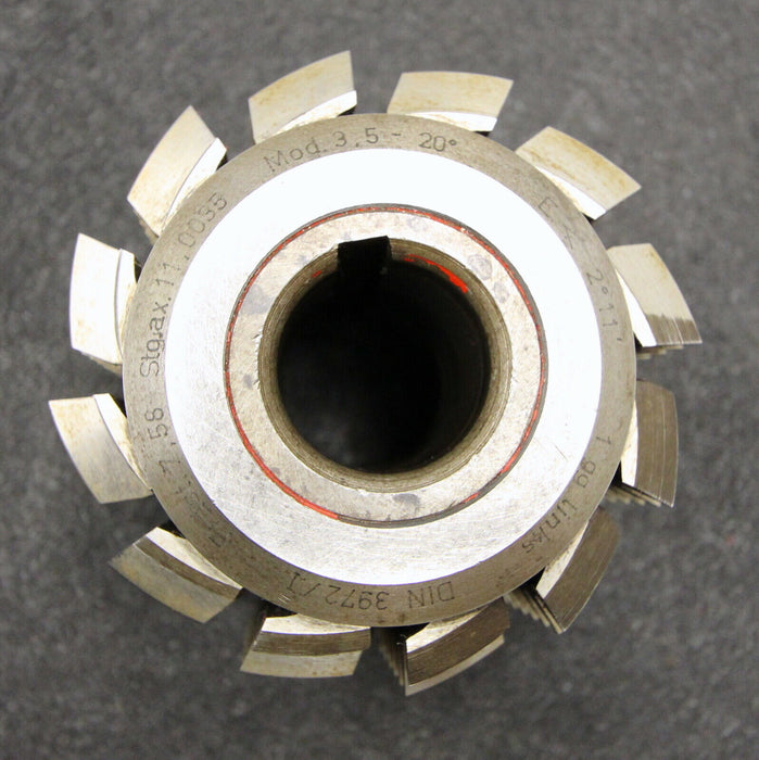 SAAZOR Stollenwälzfräser involute spline hob m= 3,5mm BP I nach DIN3972 20° EGW