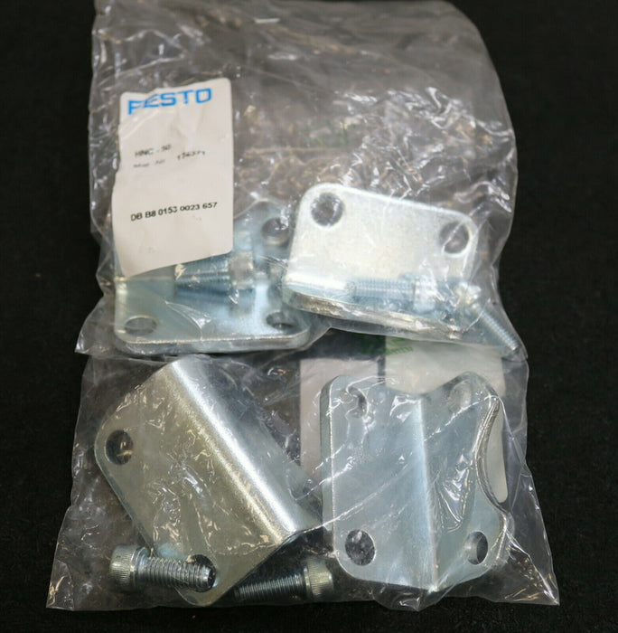 FESTO 2x Fußbefestigung 2x Foot mounting HNC-50 Art.Nr. 174371 unbenutzt in OVP