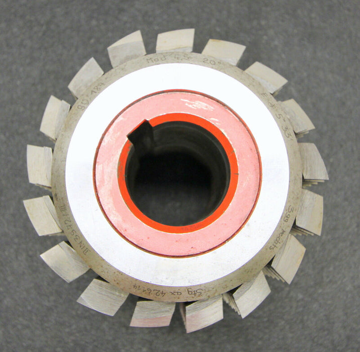 SAAZOR Stollenwälzfräser involute spline hob m= 4,5mm BP III nach DIN3972 20°