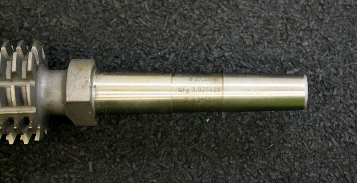 KÖPFER Schneckenrad-Radial-Schaftwälzfräser m=1,25 für SchneckenØ 27,45mm 20°