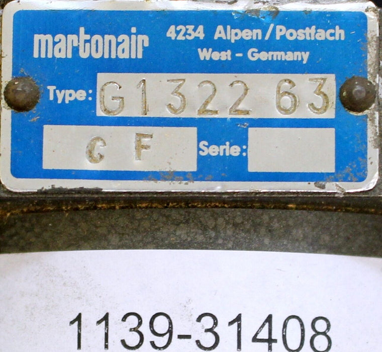MARTONAIR Druckzylinder G1322 63 + Drosselventil - Antriebszylinder 6 bar -