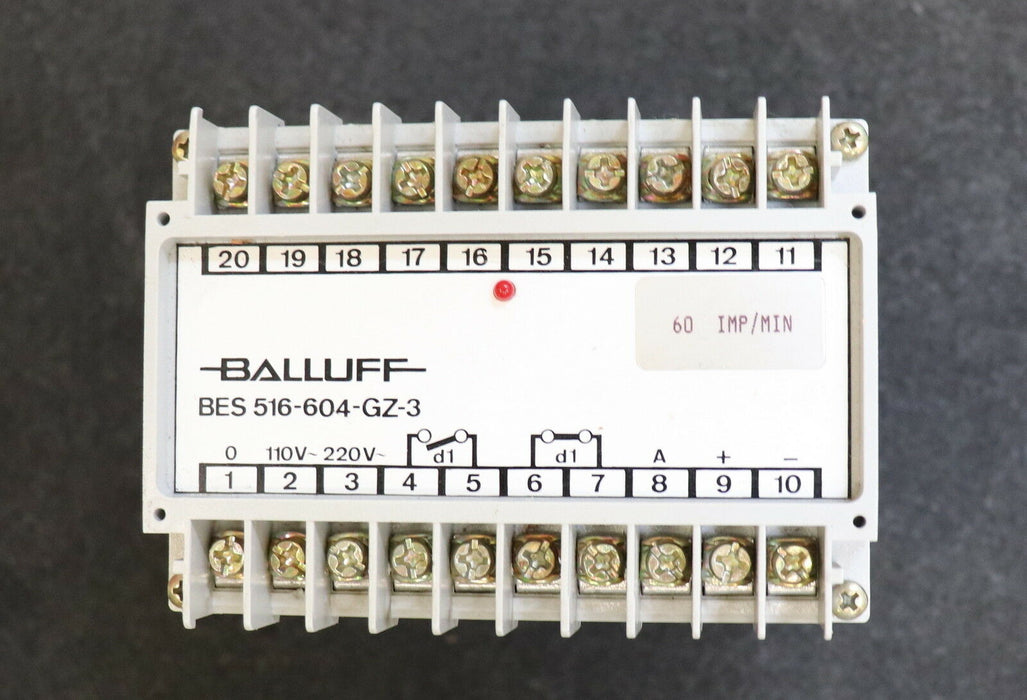 BALLUFF Drehzahlüberwachungsgerät BES 516-604-GZ-3 60 Imp/min Primär für 220VAC