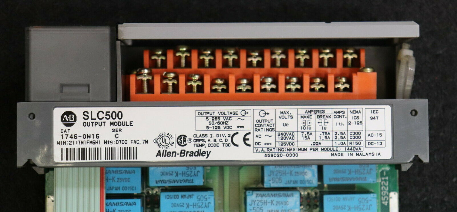 ALLEN BRADLEY Output module RELAY SLC500 CAT. 1746-OW16 Ser. C - gebraucht