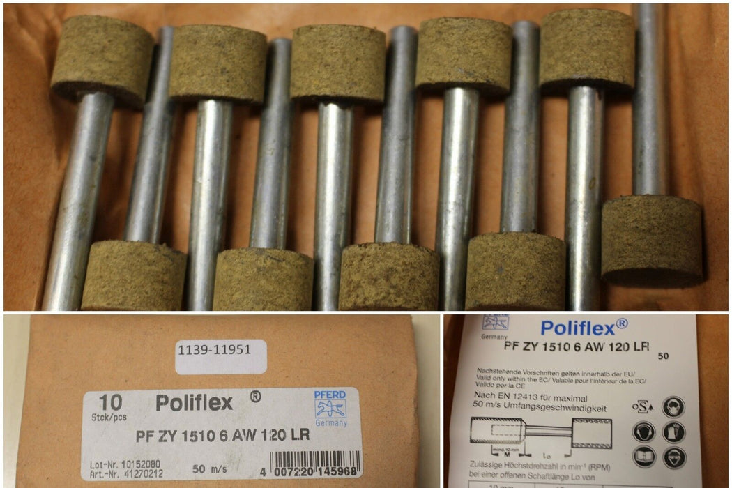 PFERD Poliflex Feinschleifstift PF ZY 1510/6 AW 120 LR-Art.Nr. 41270212-10 Stk.