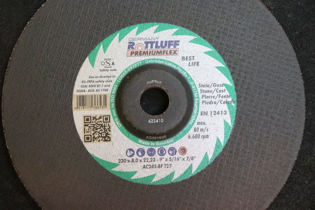 LUKAS oder ROTTLUFF 4 Stück Profi Schruppscheiben AC24S-BF27 Stein+Stahlguss