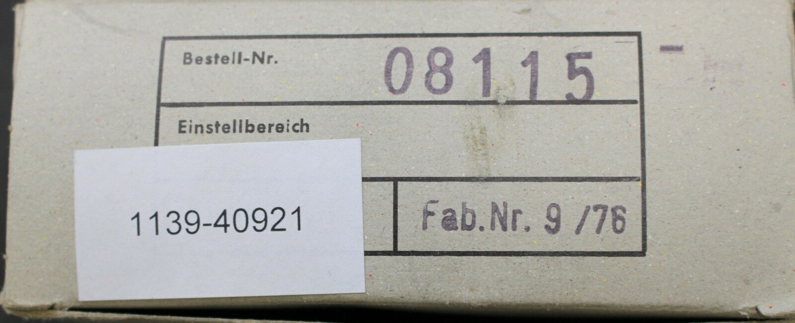 HERION Differenzdruckschalter 0811500 0,3 - 6bar - Bauform 7D - Umax=380V - 1Stk