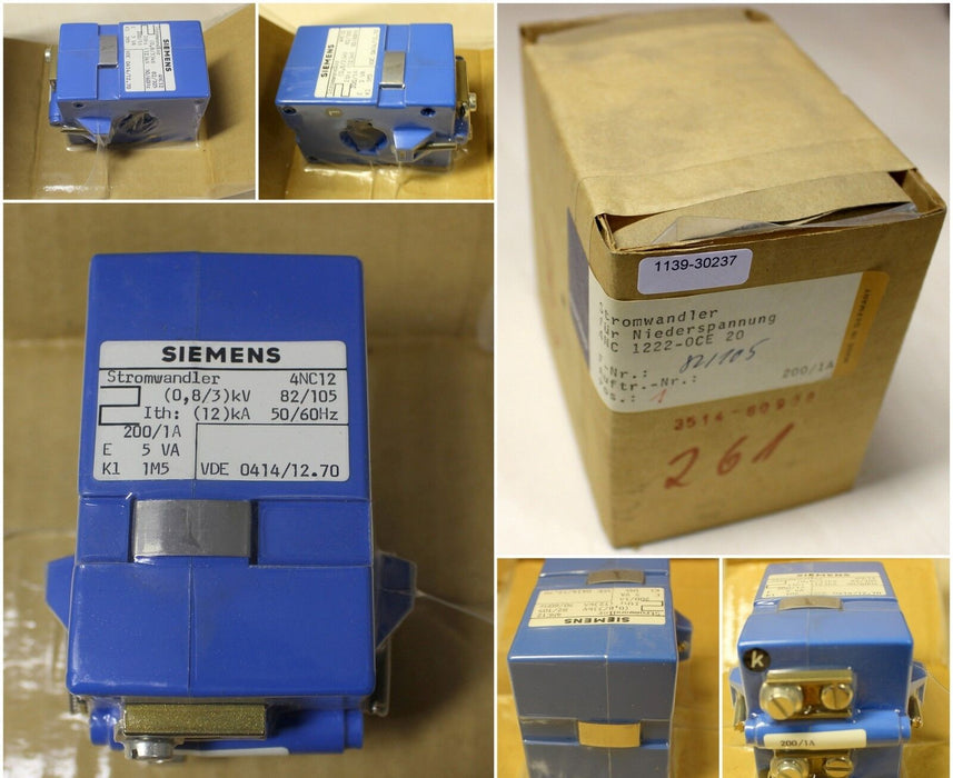 SIEMENS Aufschiebestromwandler Stromwandler 4NC 12 22-0CE 20 für Niederspannung