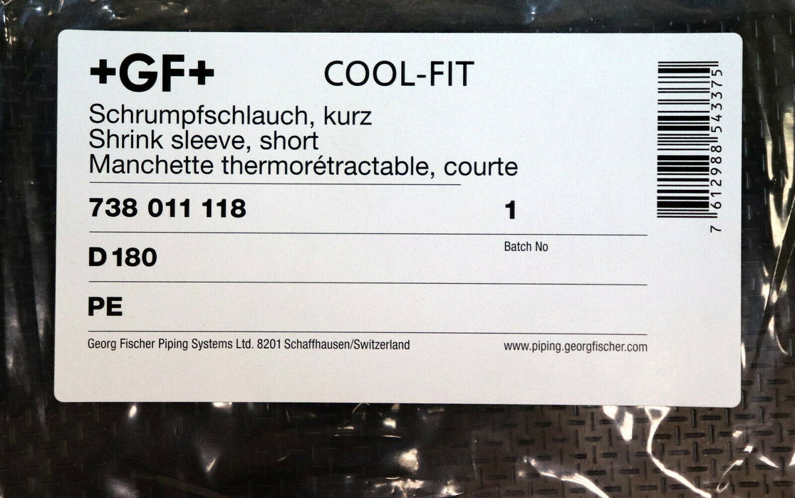 GF GEORG FISCHER 4 Stück Schrumpfschlauch Art. 738011118 D=180mm d=110mm B=100mm