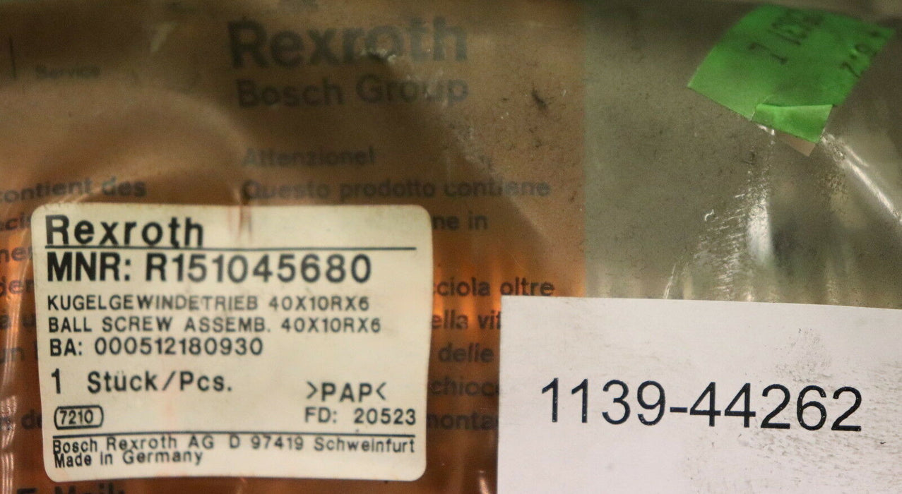 BOSCH REXROTH Kugelgewindetrieb Spindel + Mutter MNR: R151045680 40x10Rx6 BA